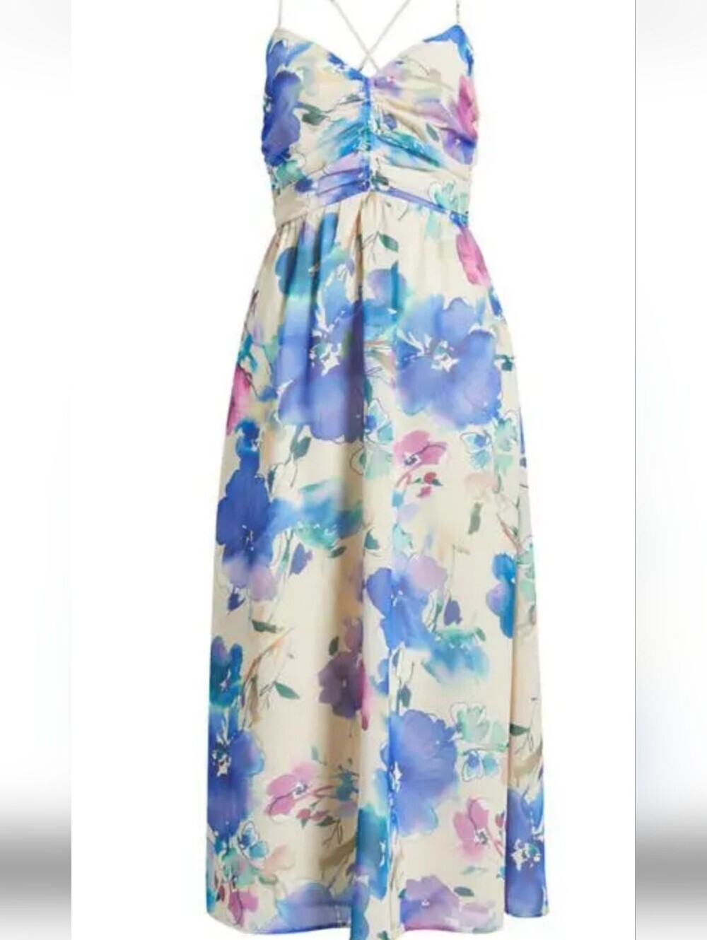 Lost & Wander Floral Line Midi Dress Size L